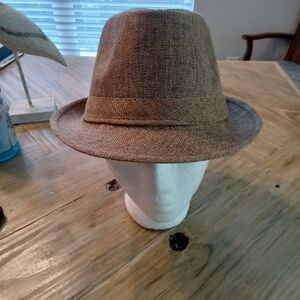 Stylish Summer Weaved Lightweight Brown Fedora Hat